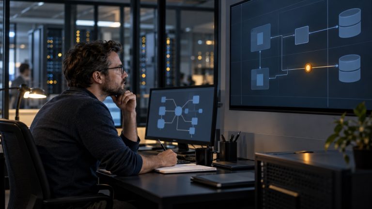 IT-архитектор отслеживает состояние обмена данными между системами
